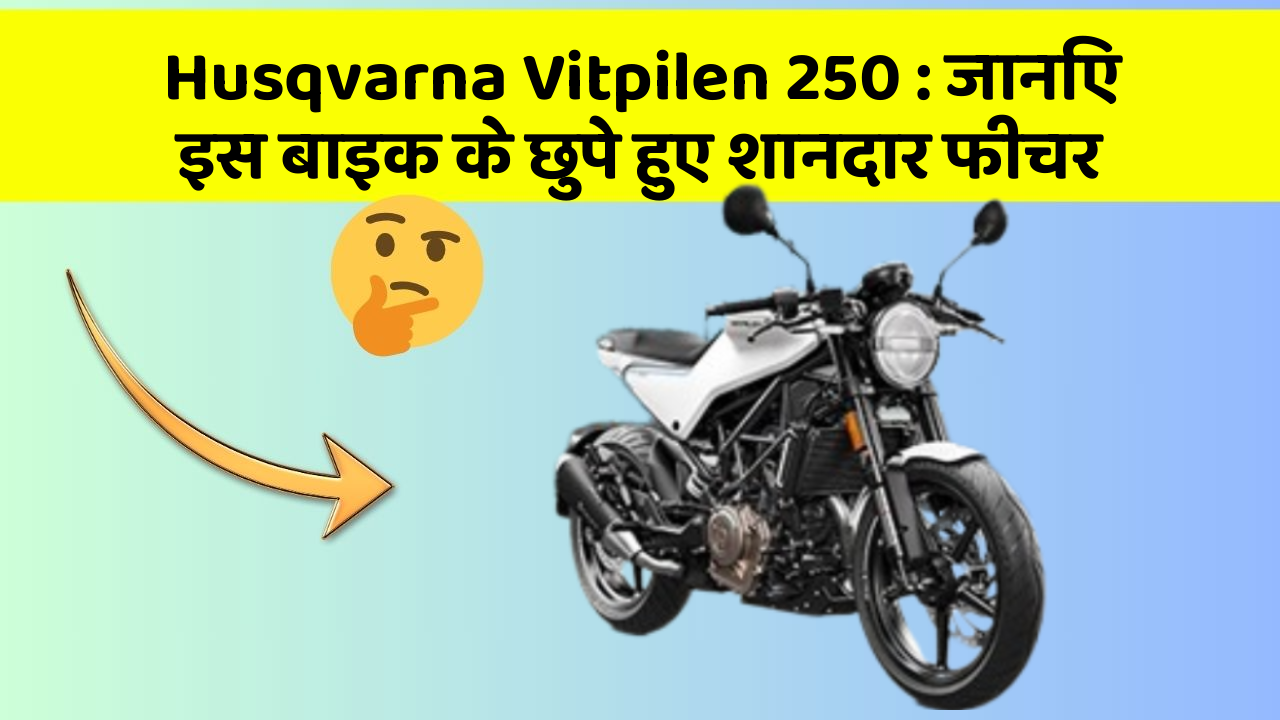 Husqvarna Vitpilen 250: जानिए इस बाइक के छुपे हुए शानदार फीचर